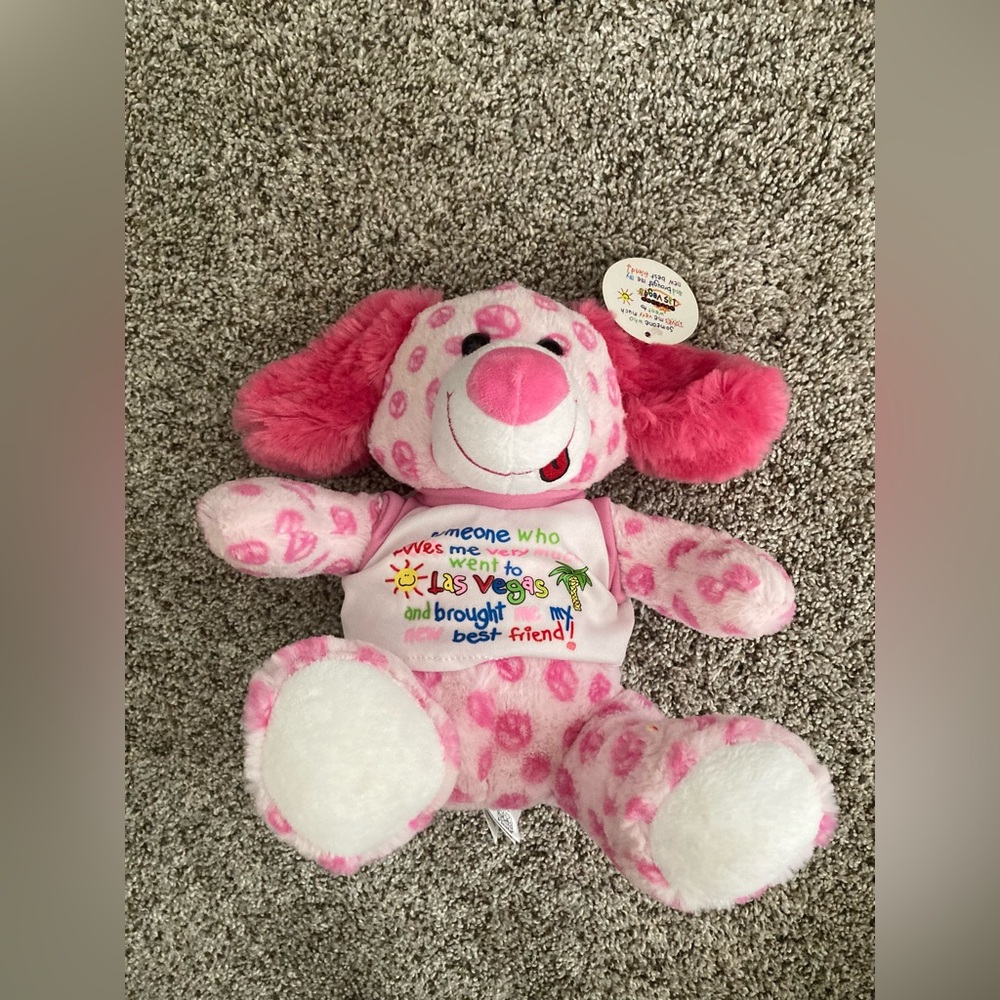 Plush Dog 11" Las Vegas Souvenir, Someone Loves Me Stuffed Animal Soft Toy NWT